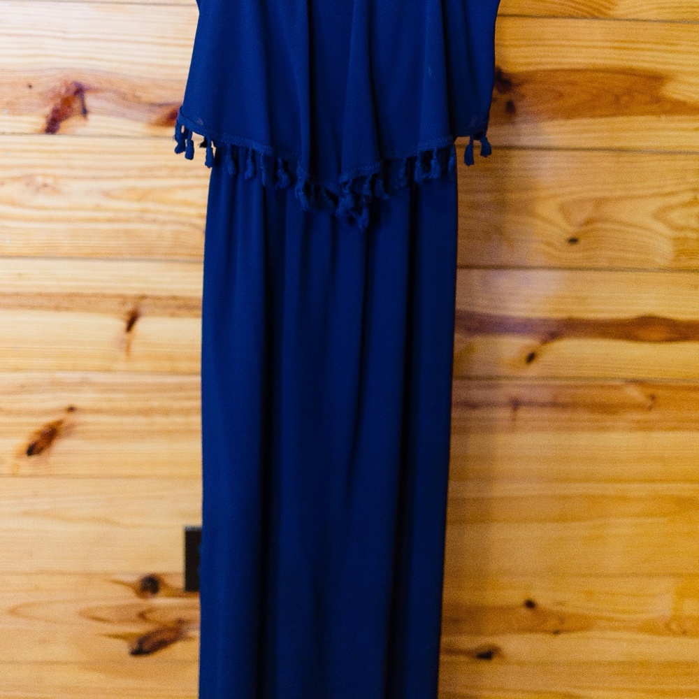 Navy Tassel Maxi
